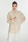 Uzun Kollu Gömlek Bej Bluz/Gömlek 0066