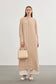 Detailed Embroidered Abaya, Beige Abaya 0079
