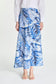 Leaf Pattern Long Blue Skirt 0150
