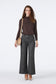 Wide Leg Brown Trousers with Elastic Waistband 0136