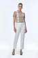 High Waist Fabric Ecru Trousers 0200