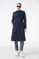 Işleme Detaylı Kemerli Lacivert Trençkot 13812