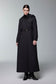 Kapüşonlu Fermuar Ve Kemer Detaylı Pardesü Siyah Zühre 13993