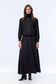 Patterned Black Two-Piece Set with Pocket Detail 1630