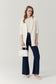 Blazer Yakalı Cepli Ekru Ceket 0145