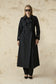 14043 LESNA TRENÇ 38-48 Siyah Trençkot 14043