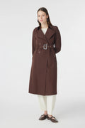 12528 LESNA TRENÇ 38-52 Kahve Trençkot 12528