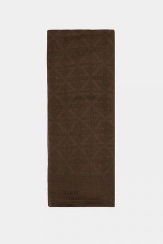 Piramit Desen Latte Şal 0055