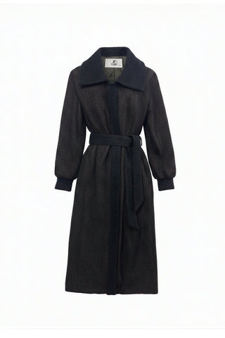 Hooded Jacket with Belt Detail, Ready to Wear, Black/Brown, Ready to Wear 0221