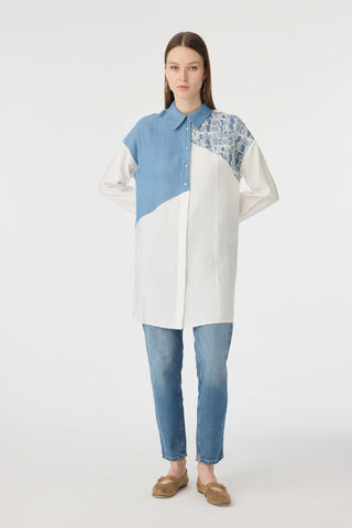 T-1634 SOLENA 38-42 (38 ÇİFT) Ekru Tunik 1634