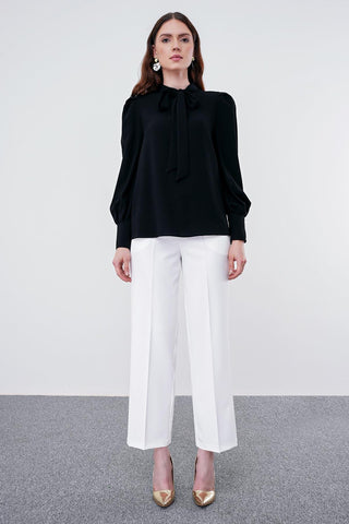 Zühre Bel Lastik Detaylı Bol Paça Kumaş