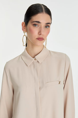 Zühre Gizli Düğme Detaylı Kırmızı