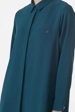 Zühre Gizli Düğme Detaylı Kırmızı