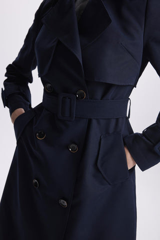 Palermo Trench Coat 38-48 Navy Blue Trench Coat 12667