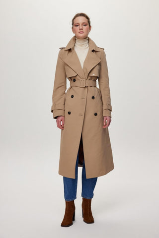 Mink Trench Coat with Jacket Collar and Sleeve Details 12667