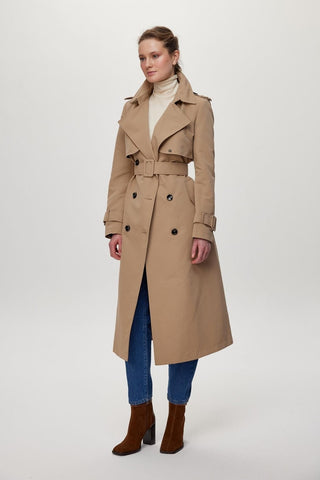 Mink Trench Coat with Jacket Collar and Sleeve Details 12667