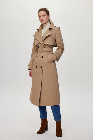Mink Trench Coat with Jacket Collar and Sleeve Details 12667