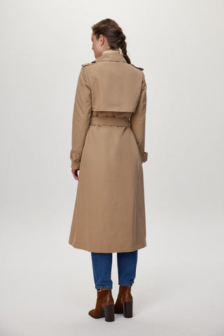 Mink Trench Coat with Jacket Collar and Sleeve Details 12667