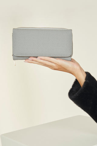 Monogram Patterned Gray Wallet 006