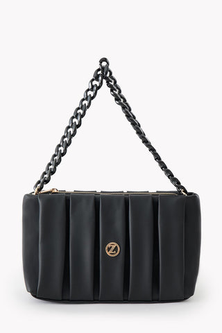 Zincir Askılı Siyah Çanta 0321