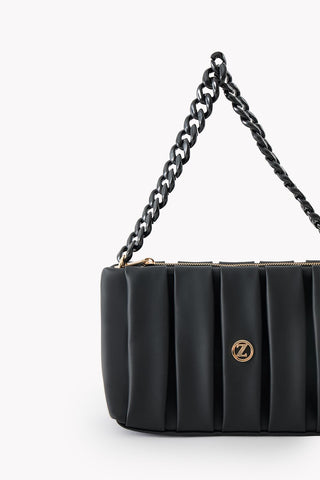 Zincir Askılı Siyah Çanta 0321