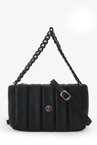 Zincir Askılı Siyah Çanta 0321