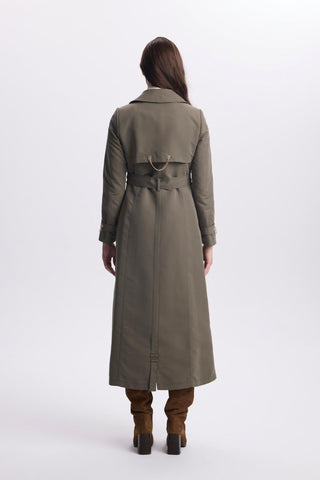 Zincir Ve Kemer Detaylı Haki Trençkot 12615