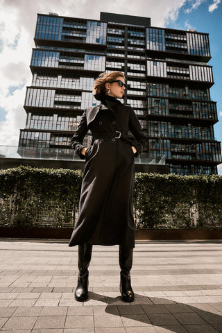 Palermo Trench Coat 38-48 Black Trench Coat 12615