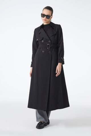 Palermo Trench Coat 38-48 Black Trench Coat 12615