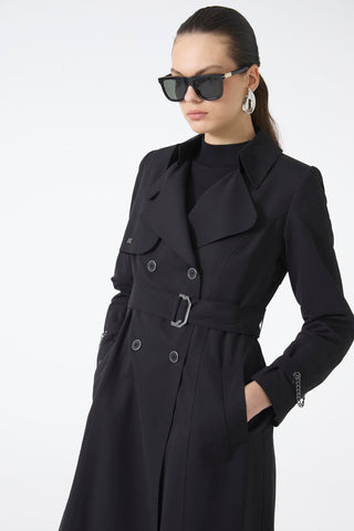 Palermo Trench Coat 38-48 Black Trench Coat 12615