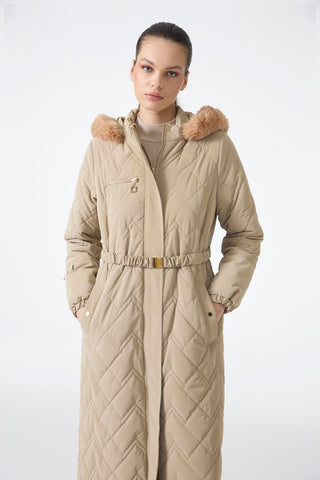 Namboo Quilted Jacket, Sizes 38-48, Beige, 12765