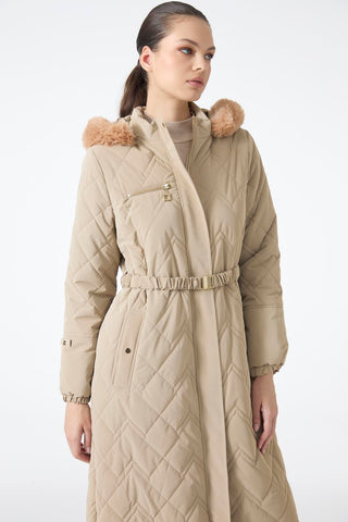 Namboo Quilted Jacket, Sizes 38-48, Beige, 12765