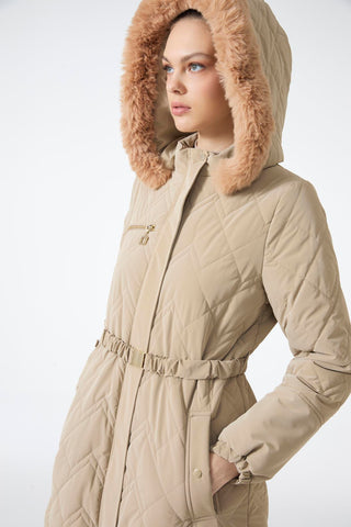 Namboo Quilted Jacket, Sizes 38-48, Beige, 12765