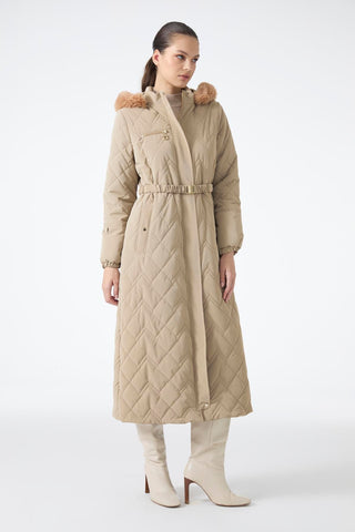 Namboo Quilted Jacket, Sizes 38-48, Beige, 12765