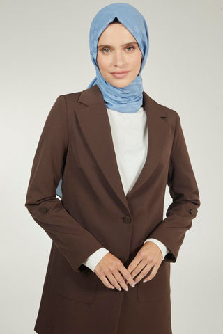 Monogram Desenli Seher Indigo Şal 0106