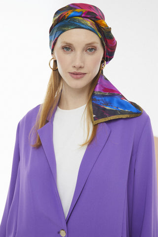 Satin Silk V-Original Scarf 1026