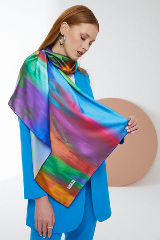 Polyester Saten V-Orj Eşarp 1031