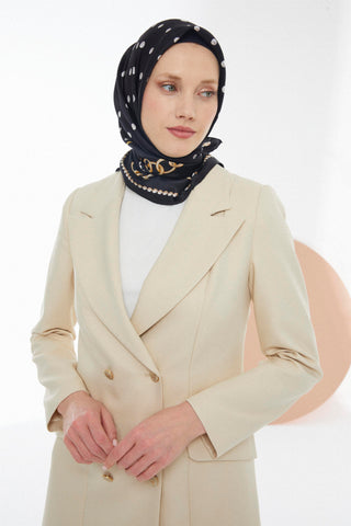 Saten Ipek V-Orj Eşarp Inci
