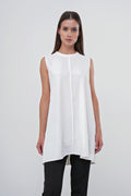 Crew Neck Sleeveless Undershirt Ecru Tunic 0007