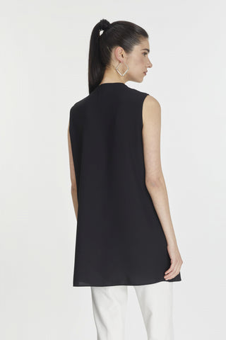 Taş Işlemeli Içlik Siyah Tunik 0008