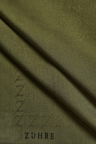 Zuhre Emerald Olive Shawl 0013