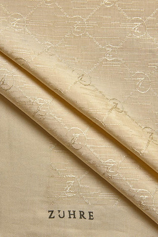 Zühre Koza Z Monogram Beige Shawl 0014