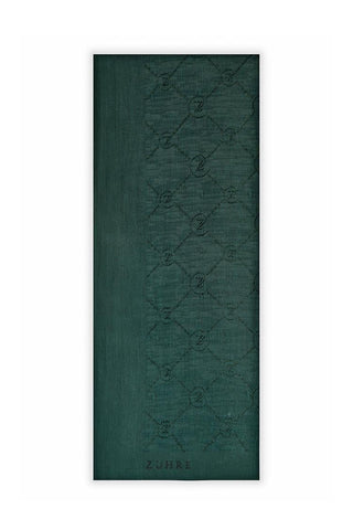 Zuhre Koza Z Monogram Emerald Shawl 0014