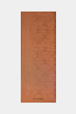 Zühre Koza Z Monogram Kiremit Şal 0014