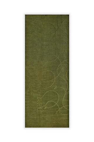 Zuhre Flamed Chain Z Monogram Khaki Scarf 0016