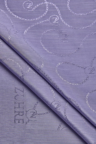 Zuhre Flamed Chain Z Monogram Lilac Scarf 0016