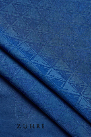 Zühre Rüya Z Monogram Indigo Şal 0017