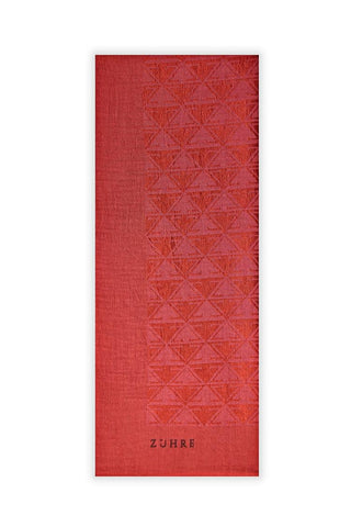 Zühre Rüya Z Monogram Kiremit Şal 0017