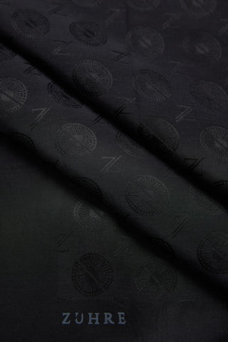 Zühre Gizem Z Monogram Siyah Eşarp 0083