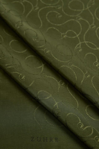 Zühre Flamlı  Zincir Z Monogram Haki Eşarp 0084